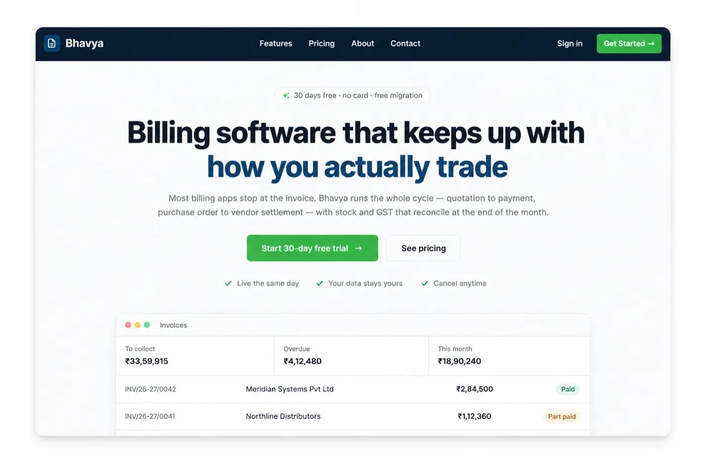 Billing and GST software by Bhavya Enterprises